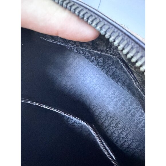 Christian Dior Black Pebbled Leather Bowling Bag Satchel Italy (1 Missing Stud) - Picture 10 of 12